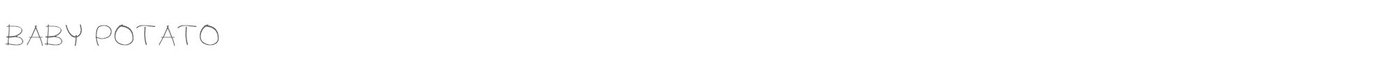 Sample characters Baby Potato Font